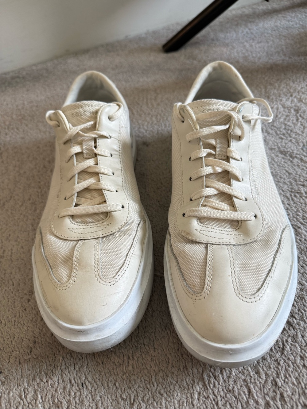 Cole Haan Men’s Cream Lace-Up Sneakers